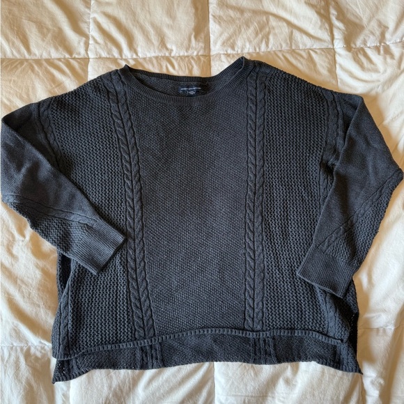 Women's American Eagle Black Cable Knit Sweater - Picture 1 of 6